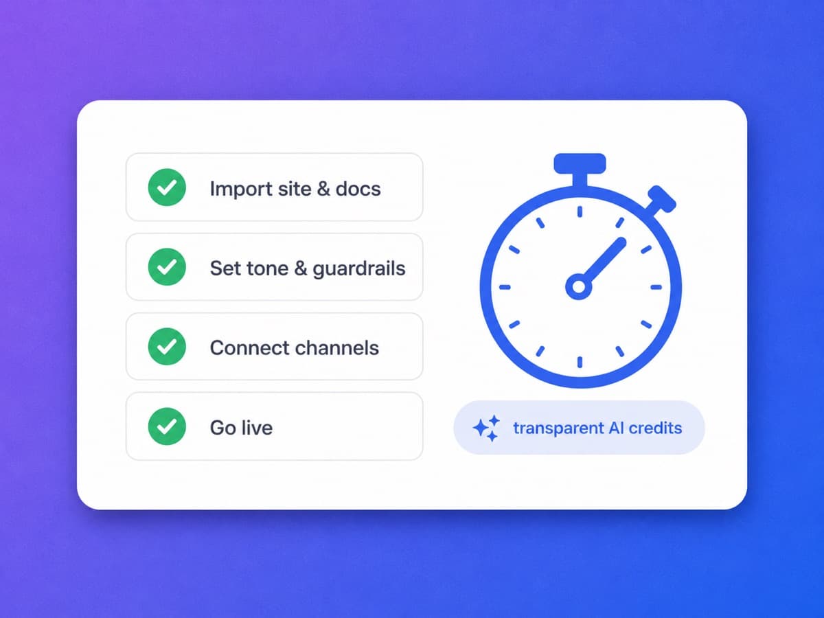 Migrate from Crisp to YourGPT in minutes with no-code setup and transparent AI credits