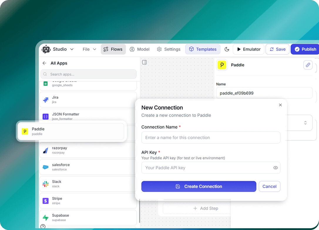 Connect Your Paddle Credentials