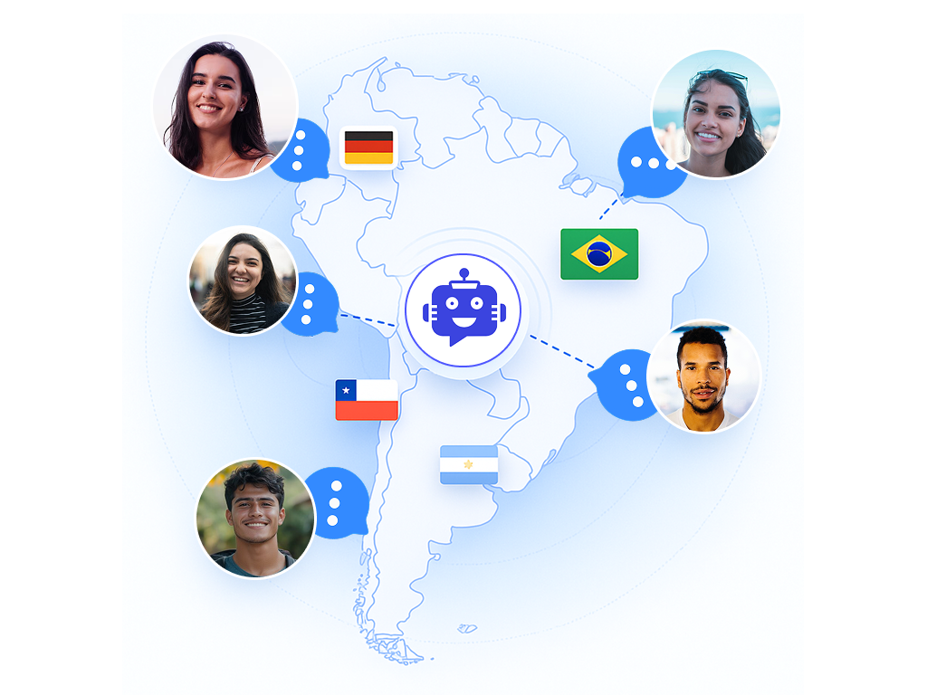 AI-powered chatbot interface for Middle Eastern businesses showing Arabic language support, RTL interface, and multi-channel integration