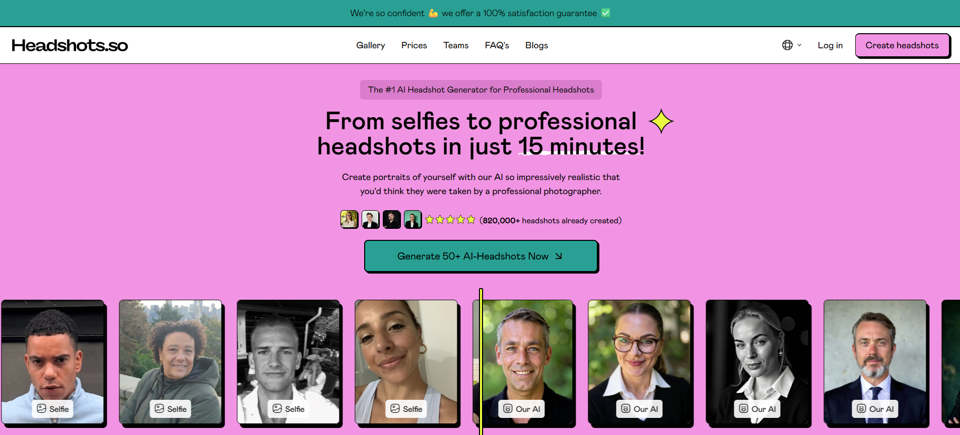 Headshots.dk Platform Interface