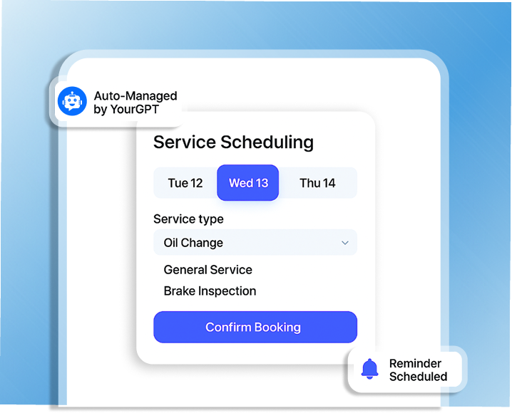 Service Appointment Assistance – Automotive AI Chatbot