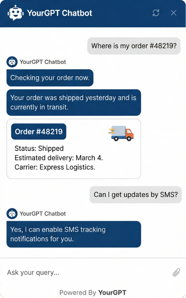 Order tracking and post-purchase support