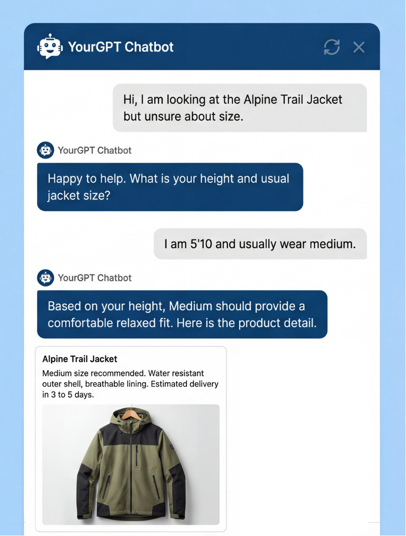 Pre-purchase product guidance