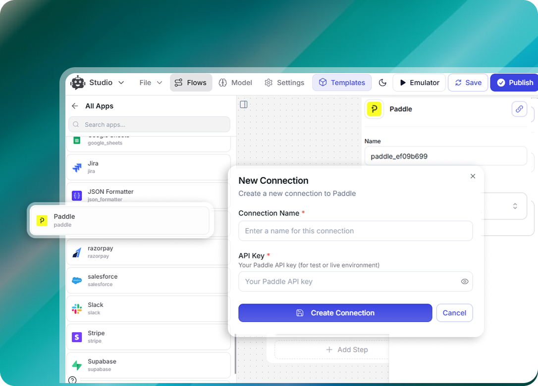Connect Your Paddle Credentials