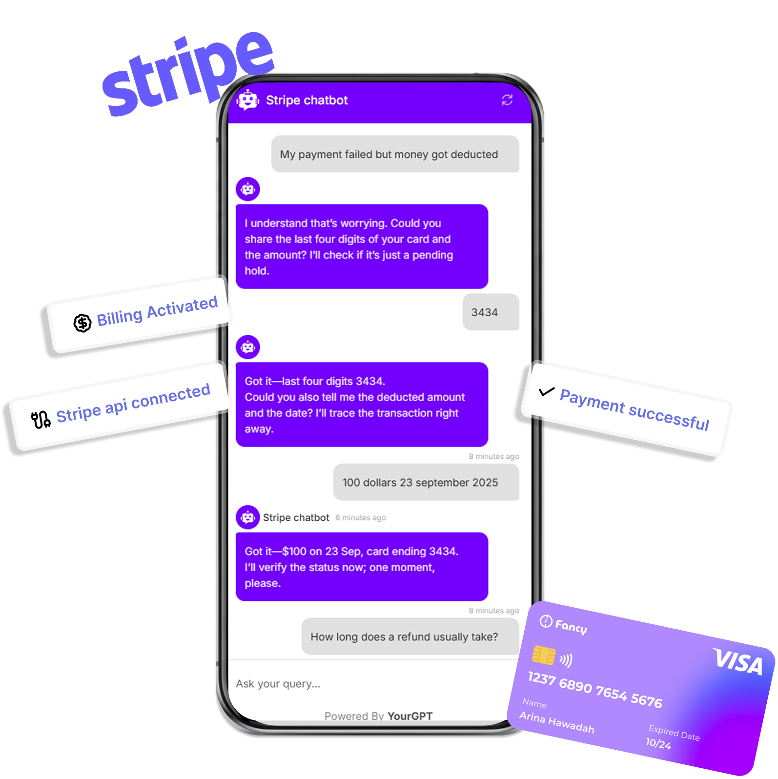 Stripe Chatbot Integration Preview