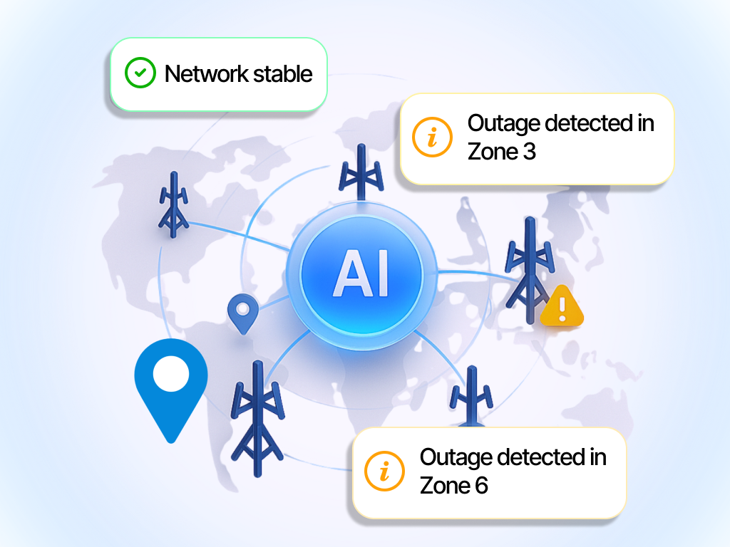 Reliable Network Support & Status Updates - AI-powered telecom support solution