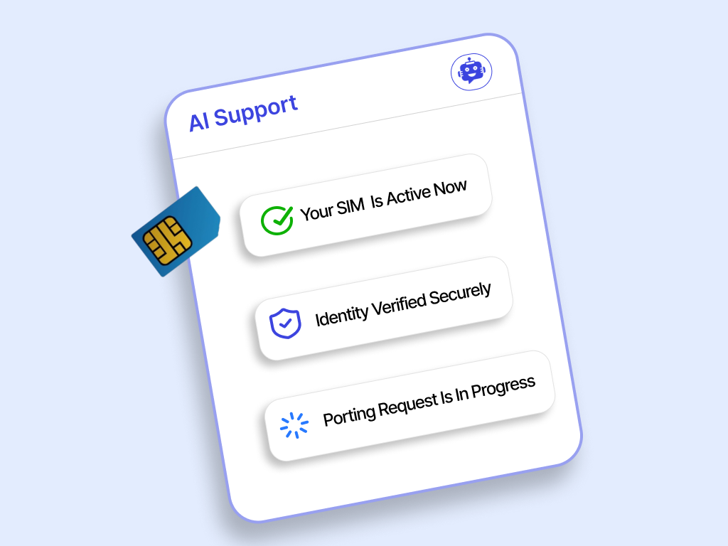 Simplifying Account Tasks & SIM Support - AI-powered telecom support solution