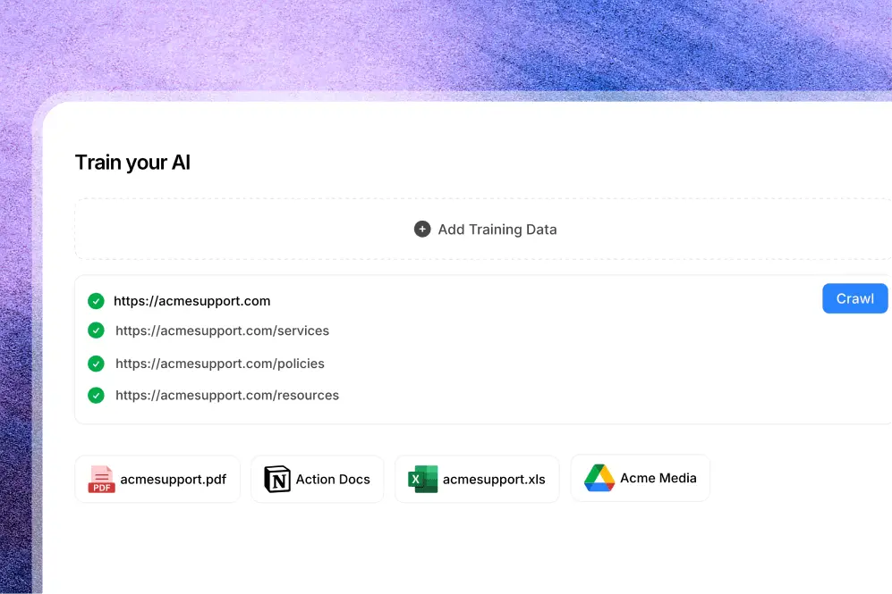 Train your AI with your data