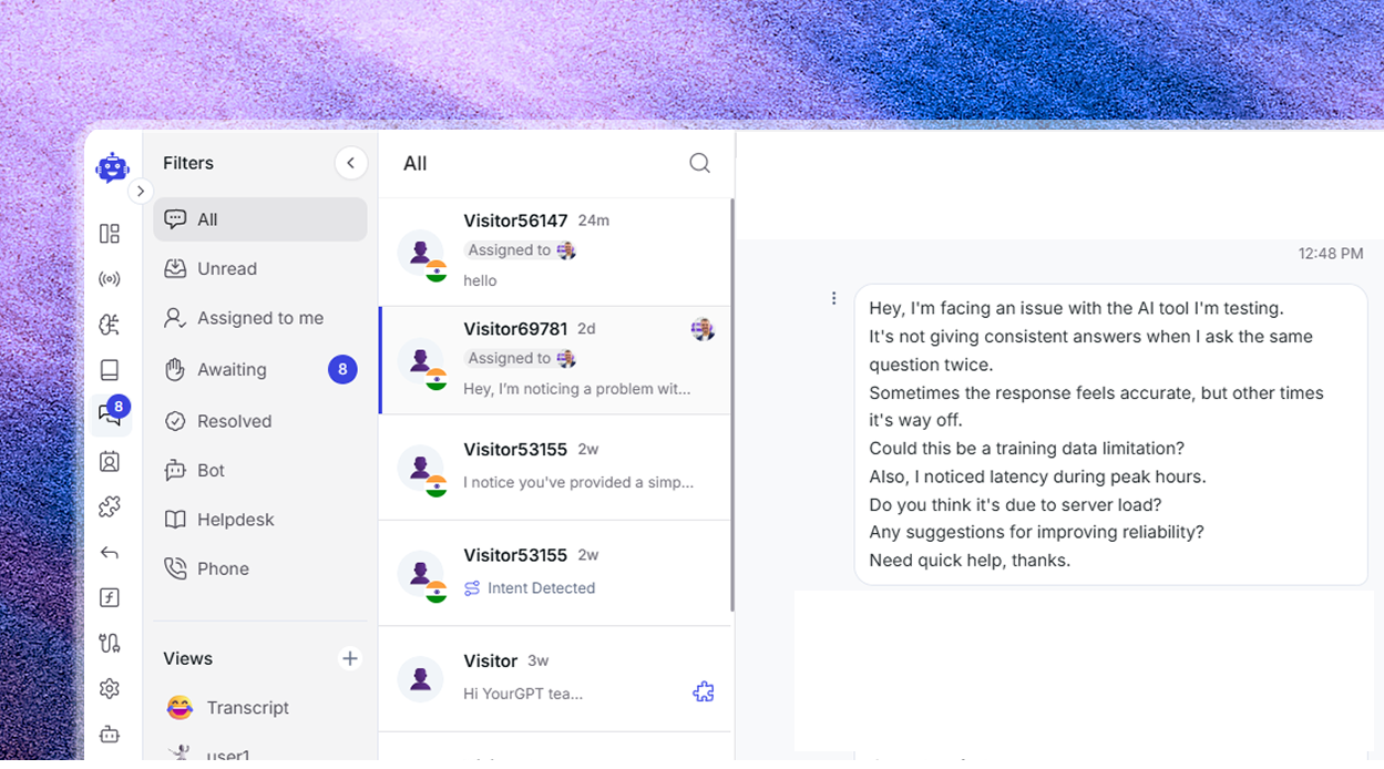 Centerlised message dashboard illustration